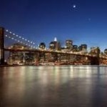 A riverside view of New York City